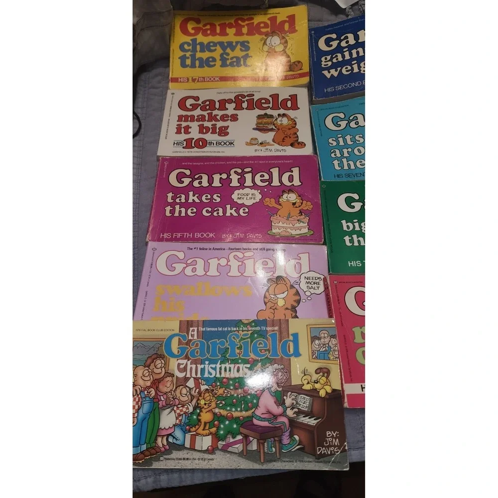 Vintage Garfield Book Lot 9 Jim Davis Paperbacks Core 1980s